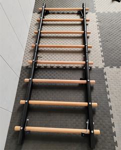 Torre di potenza con la barra di tiro e la stazione di immersione HRAT60 scala di allenamento in legno e acciaio per palestra - Product Image 2