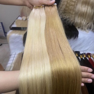 Extensiones de Cabello Humano Virgen Remy Europeo a Granel, Invisibles, con Cinta Adhesiva, Lisas, con Doble Trama, Todos los Colores - Product Image 1