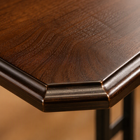 Table à manger en bois moderne, durable, non pliable, pour hôtel, appartement, salle à manger