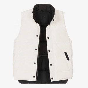 Vêtements d'extérieur décontractés, couleur unie, doux, chaud, blanc, col montant, garçon, <span class=keywords><strong>manteau</strong></span> rembourré, veste gilet - Product Image 1