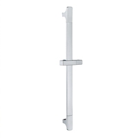 Barre de douche coulissante réglable au design moderne finition chromée, longueur 660 mm, tube de 25 mm, épaisseur 0,8 mm, rail de douche en acier inoxydable à montage mural