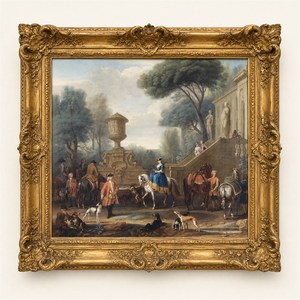 Dipinto a Olio Classico Fatto a Mano su Tela con Paesaggio Vivace, Decorazione Murale per Soggiorno, Esposizione da Galleria - Product Image 1