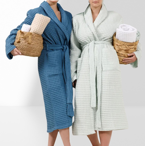 Custom Unisex Couple's Cotton <strong>Waffle</strong> Bath <strong>Robes</strong> Embroidered Logo Spa <strong>Robes</strong> Dressing Gown Bridal Hotel <strong>Robes</strong> for Men Women - Product Image 5