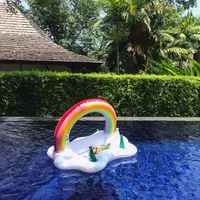 Ring Summer Party Inflatable Toy Beach Water Floating Pad Children Adult Net Red Swimming Ring Floating Cushion Floating