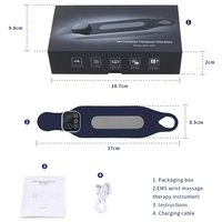 Attelle de poignet portable rechargeable à micro-courant avec coussin chauffant, ceinture de massage à impulsions électriques, masseur de poignet chauffant pour soulagement de la douleur à la main