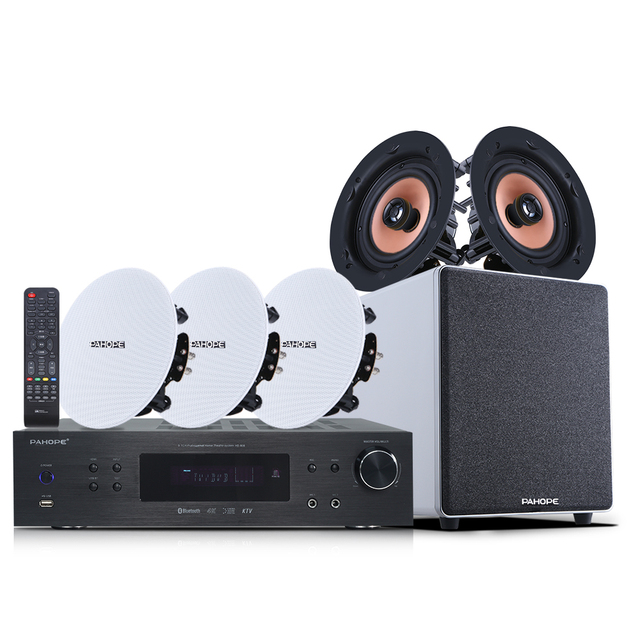 5.1 Home Speaker Set With Ceiling-mounted Surround Sound Channel Embedded Background Music Speaker System 5.1 Home Theatre