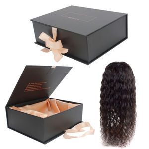Custom Logo Private Label Fashion Cardboard Wig Magnetic Storage Packaging Box