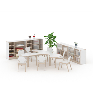 Meubles de maternelle Montessori, design de salle de classe, table en bois pour enfants, chaise pour bébé pour l'école avec armoire à jouets - Product Image 4