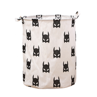 Grand panier de rangement en coton pliable avec revêtement imperméable, bac de rangement pour vêtements, panier à linge - pour le rangement dans la garde-robe et la chambre