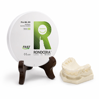 Bloque de Zirconia Multicapa Dental Rondcera Pro-ML 5D, Resistencia a la Flexión 1350MPa, para una Estética Optimizada en Odontología de Implantes