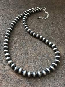 Collares de Perlas de Plata de Ley 925 de 8 mm de Estilo Sureño Occidental, Joyería Clásica de Estilo Navajo - Product Image 2