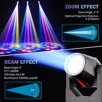 Luz de Escenario de Alta Potencia, Haz de Luz Móvil Sharpy de 380w, Paquete de Luz Móvil de 380 con Estuche de Transporte