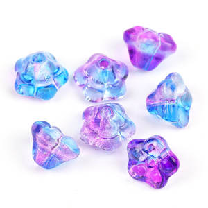 Moda cambio Gradual esmaltado niebla flor Acrílico cuentas sueltas chino Morning Glory accesorios fabricación de joyas - Product Image 4