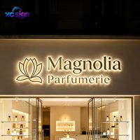 Enseigne lumineuse LED personnalisée en acier inoxydable 3D avec prise transformateur, compatible HomeKit, multicolores, télécommandée, pour bâtiments et bureaux