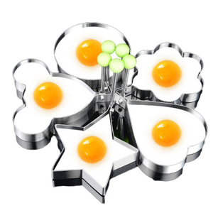 Moule à oeufs en acier inoxydable Anneaux Moule à oeufs frits en silicone Shaper Omelette Ménage <span class=keywords><strong>Cuisine</strong></span> Accessoires Métal Batteur Maison <span class=keywords><strong>Cuisine</strong></span> - Product Image 5