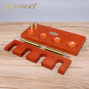 Muxiang Tobacco Pipe Stand 4 Position Straight Type Wooden Display Rack For Pipe Collection - Product Image 4