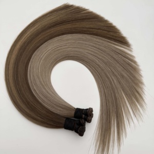 ต่อผมแบบคลิป Genius Weft ผมแท้ Genius Wefts สีน้ำตาลและแบบเย็บมือ ต่อผมแบบคลิปมองไม่เห็นสำหรับผู้หญิง ปี 2025 - Product Image 4