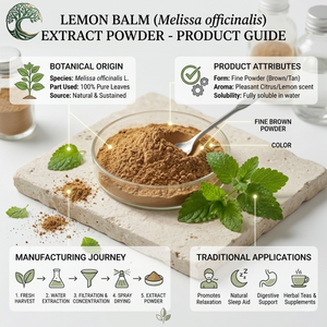 Extracto de <span class=keywords><strong>Melissa</strong></span> Officinalis (Bálsamo de Limón) Orgánico de Grado Alimenticio, 10:1 20:1, Certificado por HPLC, en Polvo, en Envase de Botella/Tambor - Product Image 6