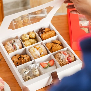 Boîte à emporter en papier kraft pour sushi, fruits, chocolat, biscuits, plateau, déjeuner, poisson et frites, boîte à dessert avec plateau de service et séparateurs - Product Image 1