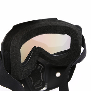 Motorcycle Half Face Helmet With Blue <b>Mirror</b> Visor Polycarbonate <b>Shell</b> One Size All Seasons Riding Protection - Product Image 3