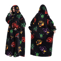 Haute qualité hiver 100% Polyester personnalisé couverture portable en peluche surdimensionné polaire à capuche couverture à capuche pour enfant adulte