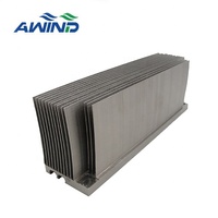 Amplificateur RF haute puissance ailettes en aluminium dissipateur thermique de caloduc 6 plaque de tuyau profil de dissipateur thermique d'aileron de skiving 500w pour bande chauffante