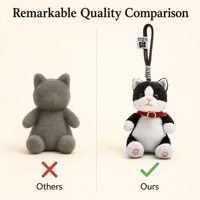 Porte-clés en peluche personnalisé de haute qualité, mignon, dessin animé, mini, jouet en peluche, animal en peluche, jouets en peluche, porte-clés