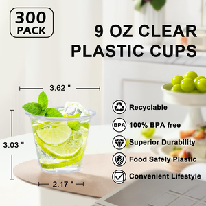 Vaso Biodegradable Personalizado de 12 oz, 16 oz, 24 oz, 32 oz para Bebidas Frías, Vaso de Plástico PET PLA Transparente para Mascotas, Desechable con Tapas - Product Image 3