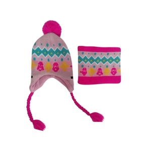 y bufanda de cuello para niños, conjunto de polaina de cuello y <span class=keywords><strong>gorro</strong></span> de invierno, personalizado, acrílico, Jacquard, <span class=keywords><strong>barato</strong></span> - Product Image 1