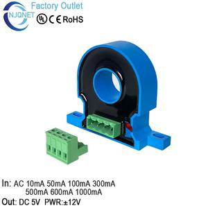 Sensor de Corriente de Fuga CC de Fase Cero QNLCK2 100mA 300mA 1A 5V 4-20mA RS485 Transformador de Corriente Residual Transductor de Corriente Dividida - Product Image 5