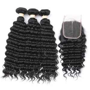 8A Lớp Top Chất Lượng Virgin Peru Body Sóng Tóc Con Người <span class=keywords><strong>Weave</strong></span> Bó Với Closure - Product Image 4