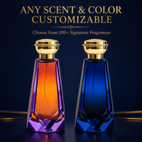 Премиальный парфюм 100 мл Eau De Parfum с индивидуальной этикеткой, стойкий арабский аромат, градиентный геометрический дизайн, EDP