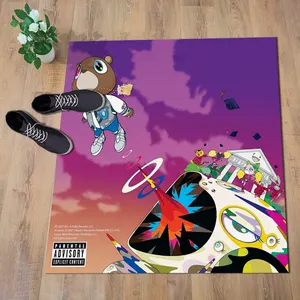 Kanye Inspired Bear Rug Graduation Bear Album Cover Rug Hip Hop Album Art Acrylic Rug