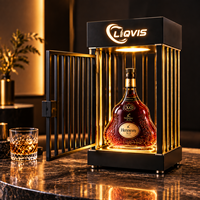 LiqVis OEM&ODM – Présentoir LED pour bouteilles, design structure métallique haut de gamme, éclairage changeant de couleur, épaisseur personnalisable, idéal pour les boîtes de nuit et les salons