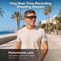 Lunettes de sport avec caméra intégrée 120 °   Lunettes de soleil avec caméra grand angle pour les sports de plein air et le vlogging, contrôle WiFi et par application pour le cyclisme, la randonnée