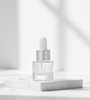 Flacon compte-gouttes en verre à base épaisse avec boîte en carton 5 ML, flacon en verre vide, flacon échantillon, cosmétique, logo, fournisseur d'usine, OEM, ODM