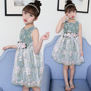 Vestidos de Niña con Flores Lila para Niñas, Producto Chino Popular de un Proveedor Chino - Product Image 1
