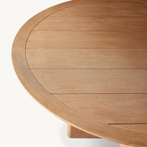 Thiết Kế Mới Hiện Đại Sang Trọng Rắn Gỗ Tếch Đồ Nội Thất Khách Sạn Vườn Phòng Ăn Vòng Ngoài Trời Bàn Ăn - Product Image 4