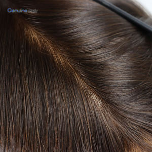 Système de perruque longue pour hommes en cheveux humains européens, base en PU fine et respirante, toupet pour coiffures longues - Product Image 2