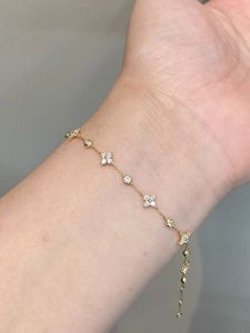 Xinfly - Pulsera de Oro Real de 18 Quilates AU750 con Diamantes Naturales para Mujer, Venta al por Mayor - Product Image 3