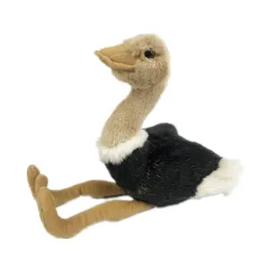 BSCI pabrik simulasi boneka burung unta mewah boneka binatang liar grosir mainan burung unta mewah realistis