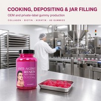 Gummies multi-collagène à marque privée avec biotine, kératine, acide hyaluronique, vitamines C, D, B12 pour cheveux, peau, ongles, anti-âge, beauté, adulte