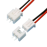 Wavelink kustom 2.54mm Pitch XH 2 Pin mikro JST 24AWG konektor pasang kabel Harness perakitan untuk aplikasi elektronik
