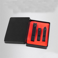 Ensemble de coupe-ongles en acier inoxydable noir WELLFLYER NC-424 avec logo personnalisable, coupe-ongles durable pour les ongles des doigts et des orteils