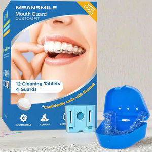 Protège-dents anti-ronflement pour usage domestique, protège-dents dentaire pour la bouche, protège-dents confortable pour un sommeil réparateur, protège-dents de nuit avec comprimés de nettoyage - Product Image 1