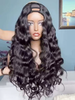 Perruques en dentelle U-Part en gros pour femmes noires, cheveux naturels vierges bruts, prix de gros, perruques en dentelle U-Part en cheveux humains les plus vendues
