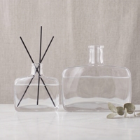 Bouteille diffuseur de parfum en verre transparent personnalisée 100ml 200ml 350ml 500ml pour la maison avec 5 options de couleur de bouchon