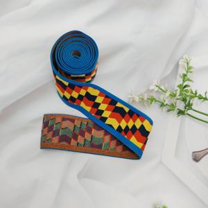 Cinta elástica antideslizante personalizada de fábrica, muestra gratis de 33mm para uso en prendas de vestir, banda elástica suave, logotipo de banda elástica Jacquard de nailon - Product Image 1