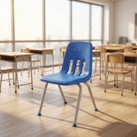 Chaise d'école empilable pour étudiants en plastique avec pieds en tube d'acier, mobilier de classe, mobilier de bureau éducatif