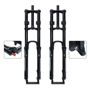 Horquilla Delantera Doble <span class=keywords><strong>para</strong></span> Bicicleta de Montaña, Suspensión de Aire, 26/27.5/29 Pulgadas, <span class=keywords><strong>para</strong></span> Bicicletas MTB y Downhill - Product Image 1
